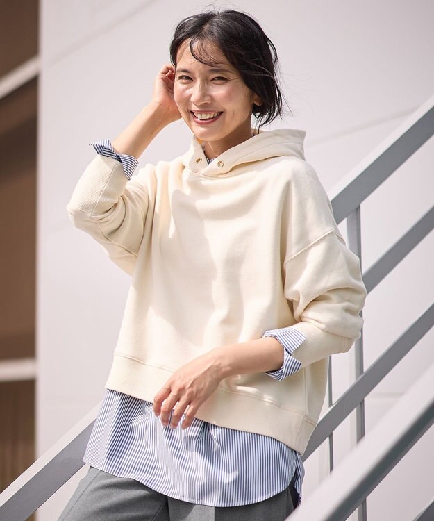 ANY 裏毛フーディ エクリュ