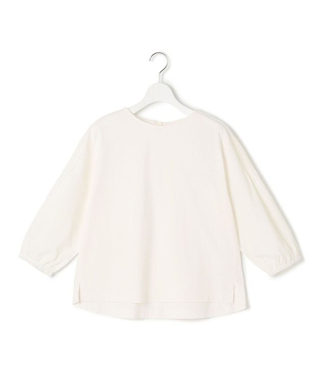 J.PRESS YORK STREET 【WOMEN】ファブリックスリーブ　プルオーバー ホワイト系