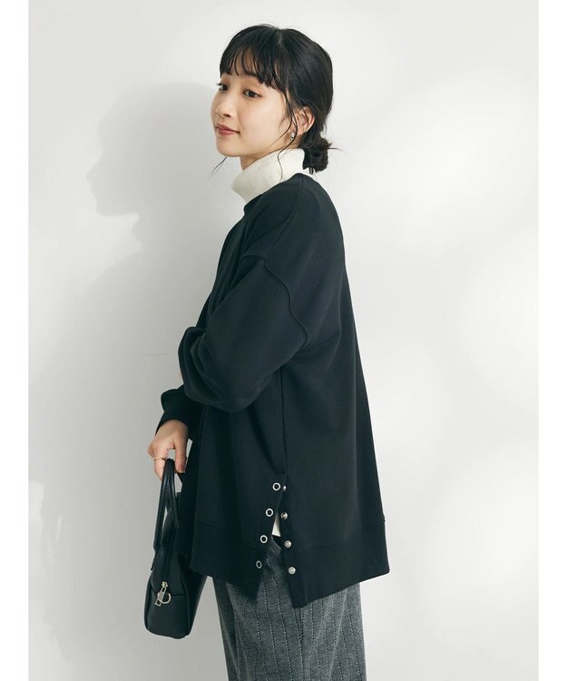 CRAFT STANDARD BOUTIQUE 裏毛リングドットプルオーバー Black