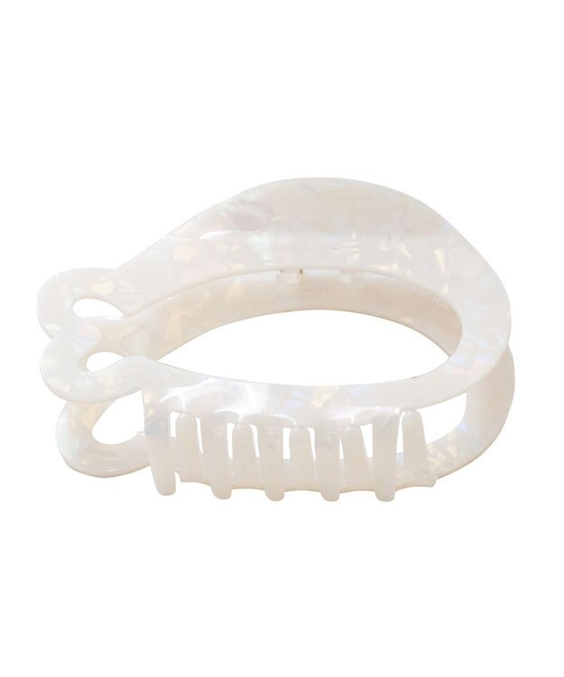 Mother garden しろたん シルエット バンスクリップ 《横向き》 ホワイト