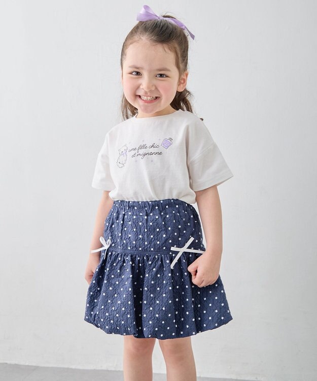 ANY KIDS 【綿100%/接触冷感】ひんやり 2WAY セーラーTシャツ オフホワイト