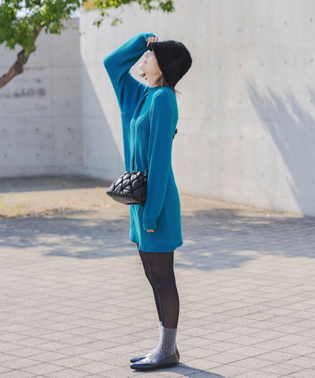 Tiaclasse キルティング巾着ショルダーバッグ ブラック