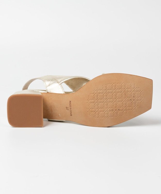 BONTRE 【BONTRE/ボントレ】ツイストヒールサンダル ゴールド