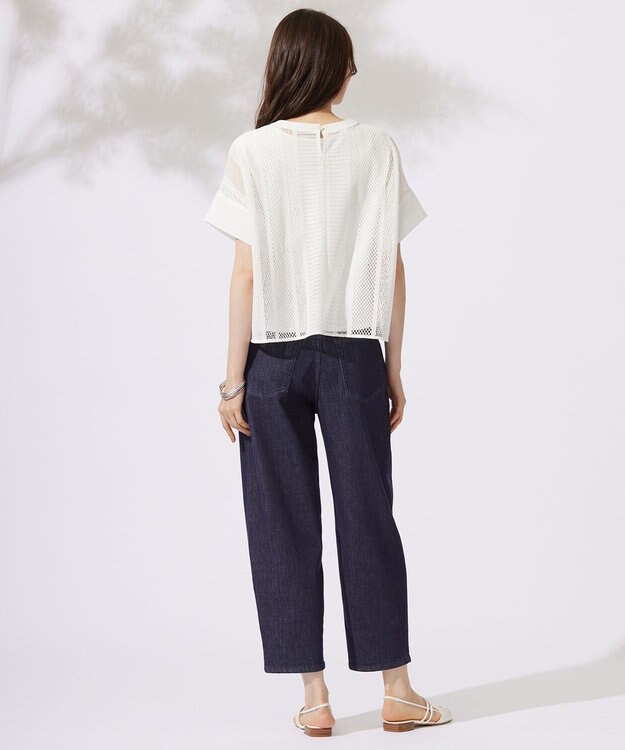 自由区 L 【洗える】レースエッジ Tシャツ&タンクトップセット トップス オフ