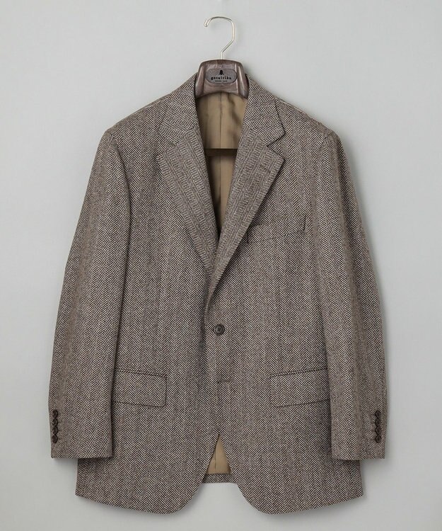 GOTAIRIKU 【尾州】カシミヤブレンド定番ヘリンボーン ジャケット(2024年モデル) ベージュ系8