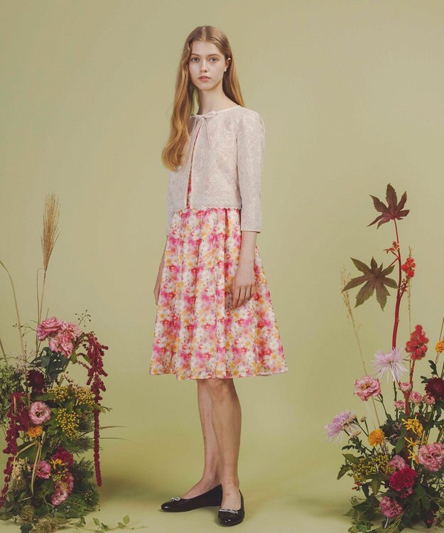 TOCCA TRANSPARENT LACE BOLERO ボレロ ベージュ系