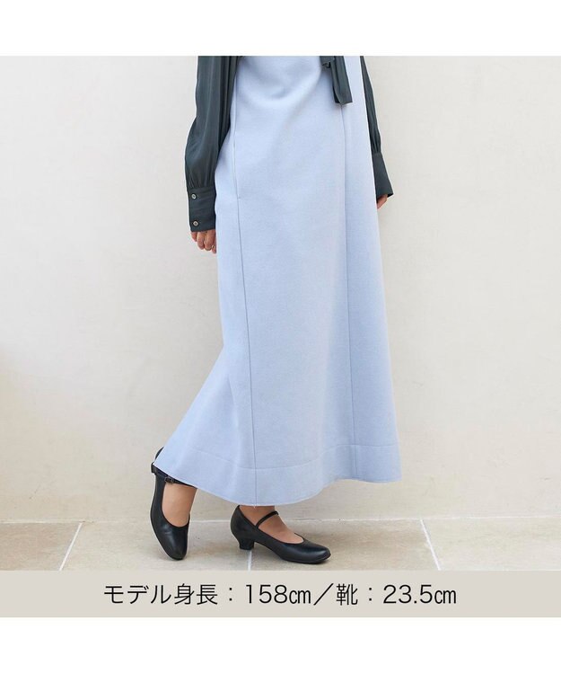 ing <ing>ストラップ付ブラックプレーンパンプス ブラック