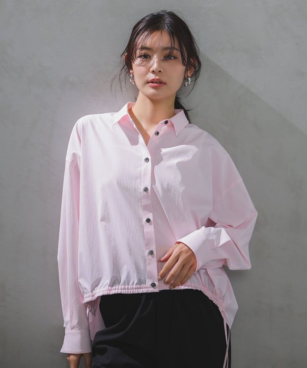 UNFILO L 【WEB限定カラー】ドロスト イージーケアシャツ ピンク