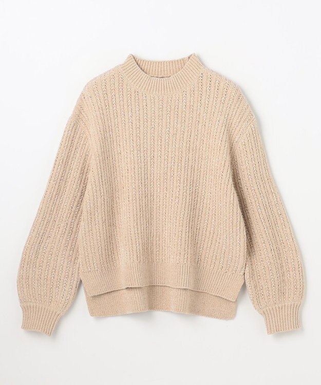 ANY レーシーモールニット ライトベージュ