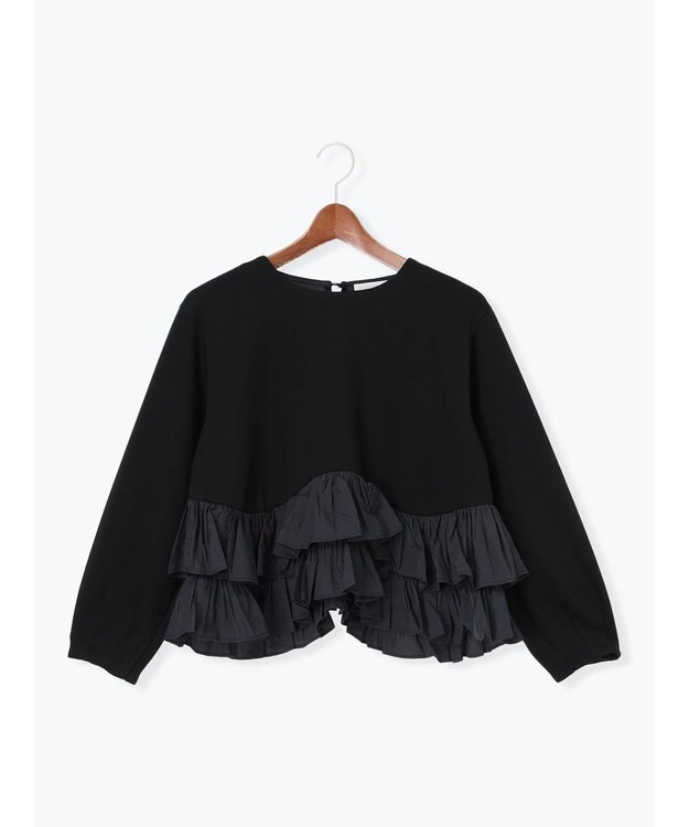 Te chichi ティアードフリルヘムプルオーバー ブラック