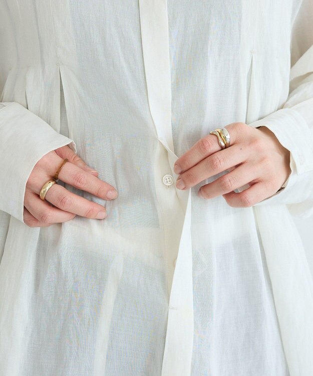 CRAFT STANDARD BOUTIQUE ヴィンテージボイルタックフレアシャツ Off White