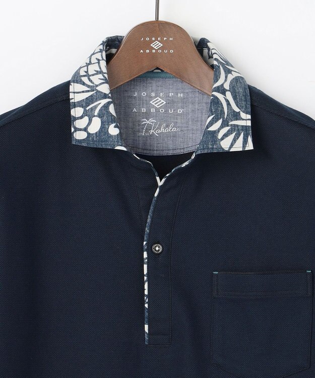 JOSEPH ABBOUD 【キングサイズ・老舗アロハブランドと21年愛されるポロシャツがコラボ】KAHALA ALOHA ダディポロ ネイビー系