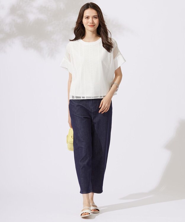 自由区 L 【洗える】レースエッジ Tシャツ&タンクトップセット トップス オフ