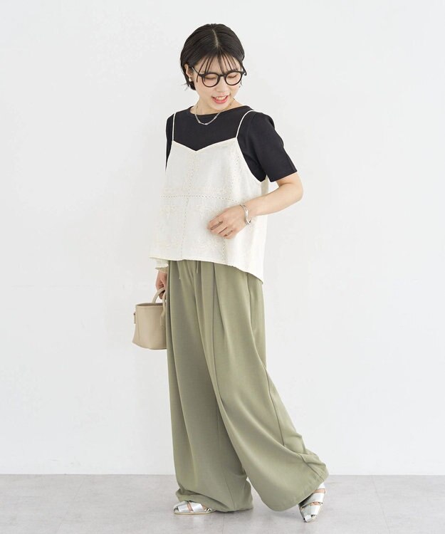 Green Parks 前後２ＷＡＹレース刺繍ビスチェ Ivory