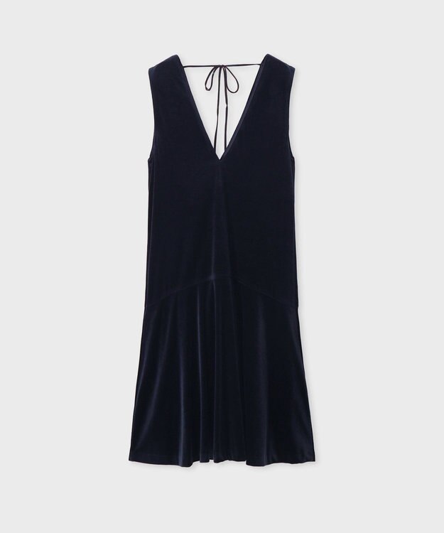 Paul Smith マットベロア ノースリーブドレス ネイビー