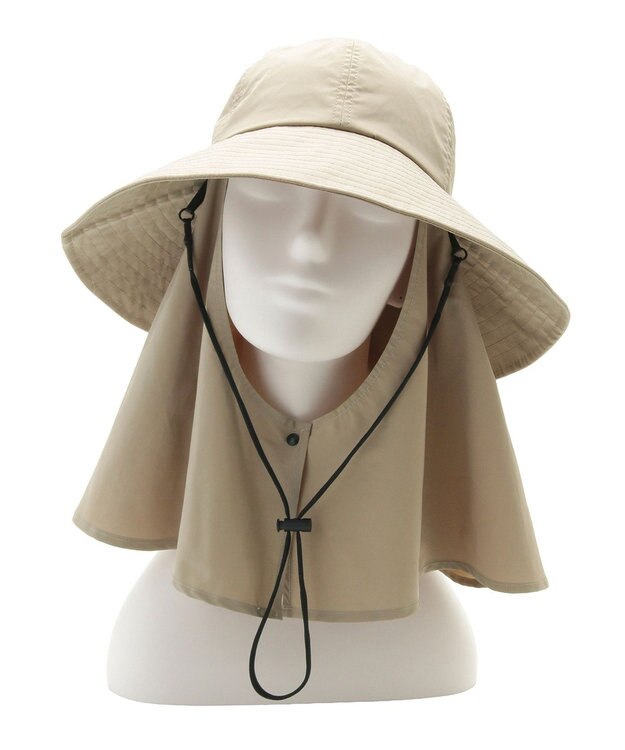 MOONBAT 【遮光100％/UVカット100％】フワクール (Fuwacool)  日差しを完全遮断バッククロスハット　遮光100　UV100 ベージュ