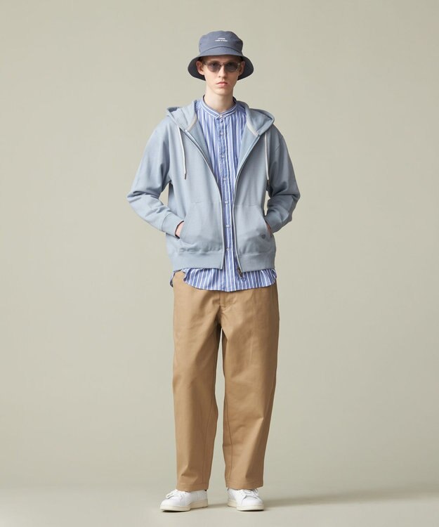 J.PRESS YORK STREET 【UNISEX】裏毛フルジップパーカー ブルー系