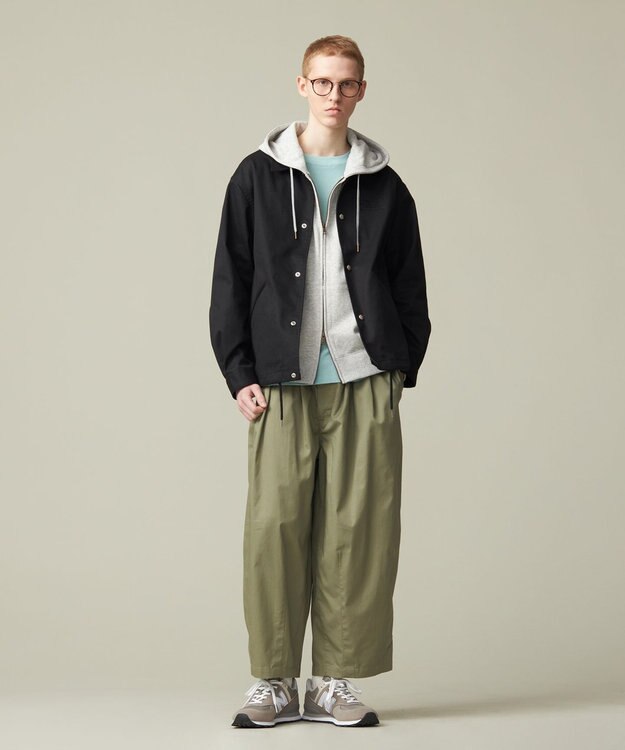 J.PRESS YORK STREET 【UNISEX】裏毛フルジップパーカー ライトグレー系