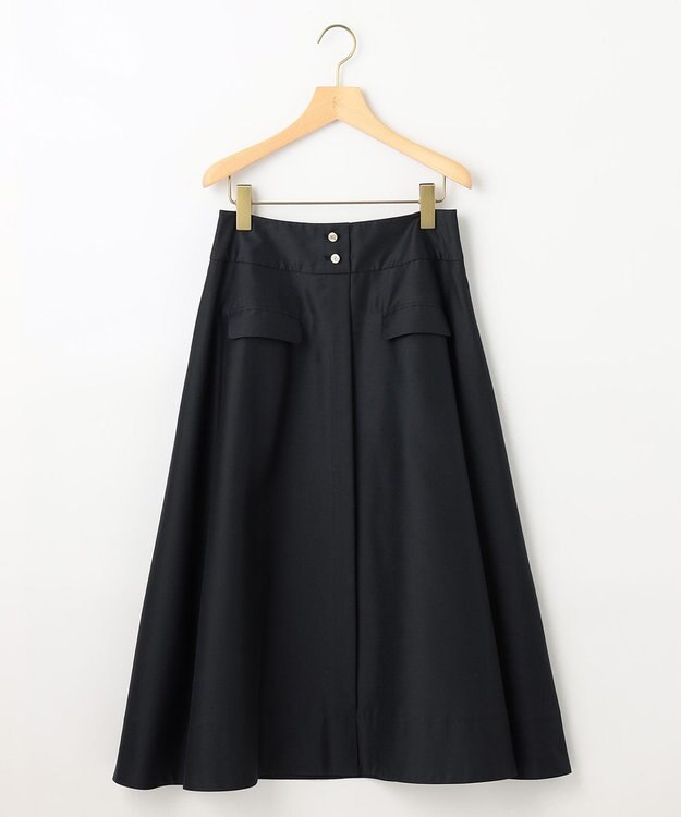 組曲 【洗える・涼感】シアーボイル スカート ネイビー系