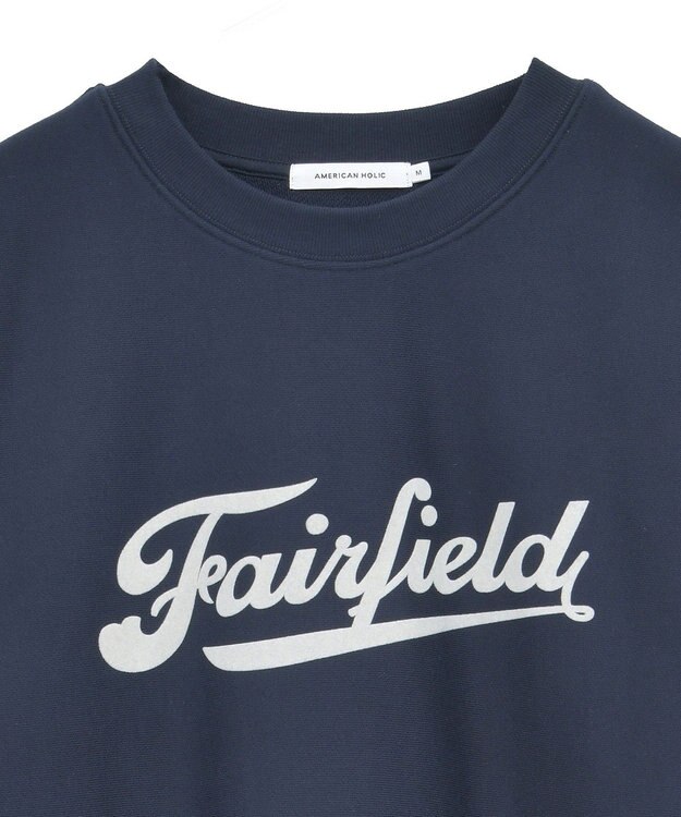 AMERICAN HOLIC Fairfield フロッキースウェットプルオーバー Navy