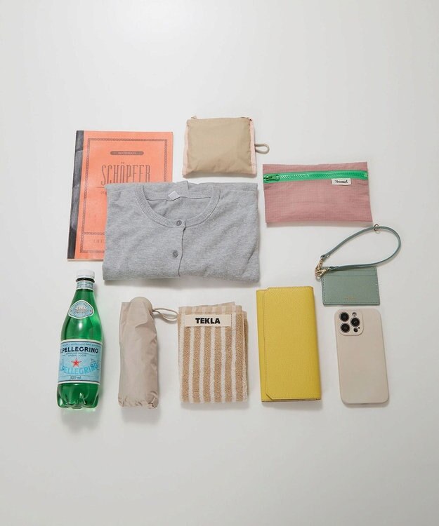 TOPKAPI 【TREASURE TOPKAPI】フェイクレザー ジオメトリック ショルダー付 トートバッグ ライトグレー