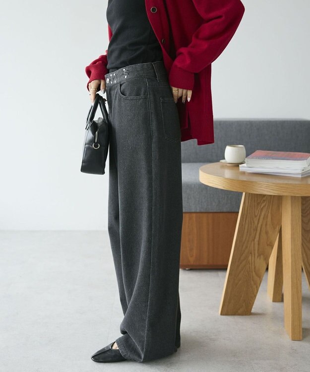 CRAFT STANDARD BOUTIQUE ホックワイドパンツ Black