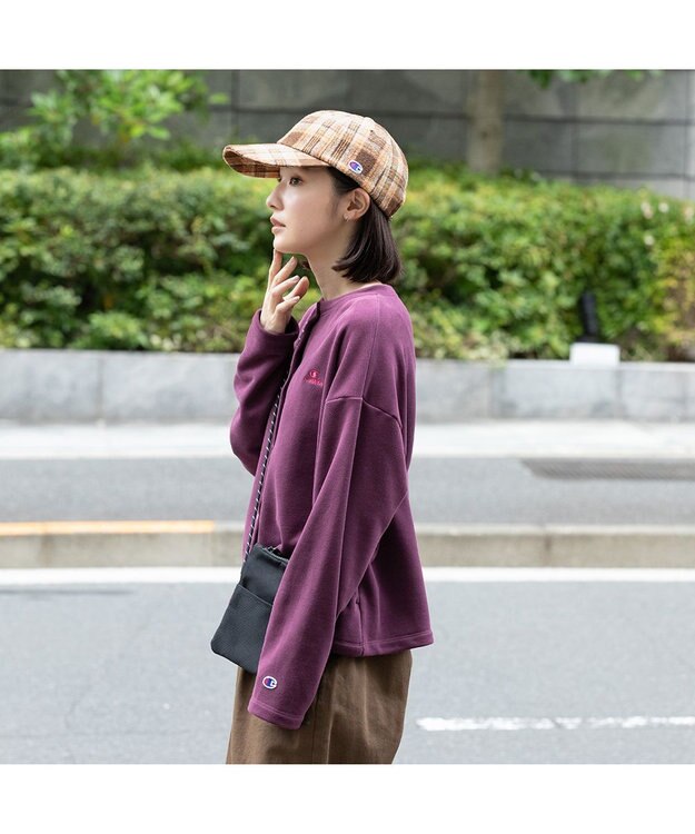 林八百吉商店 Champion ネルチェックロングキャップ ブラウン