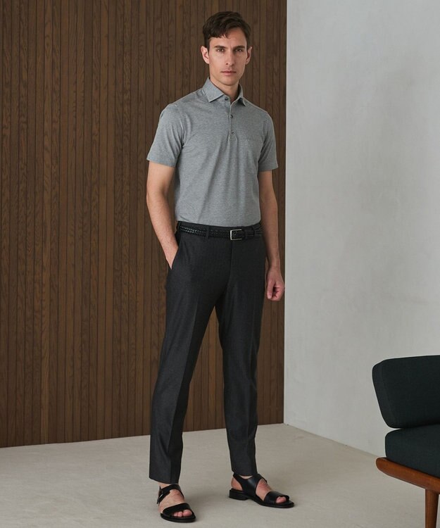 GOTAIRIKU セットアップ対応【カイテキ７機能】ドライジャージー パンツ_ヘリンボーン柄(26年モデル) グレー×ヘリンボーン柄