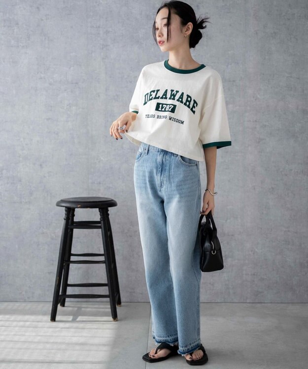 WEGO リンガーグラフィックショートT オフホワイト