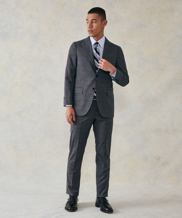 J.PRESS MEN 【J.PRESS MOVING】REDA 1865 メランジウィンドーペーン スラックス グレー系4