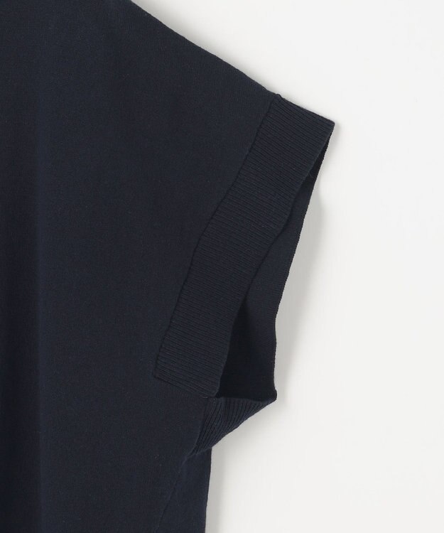 組曲 L 【洗える・型崩れしにくい】CHAI ニットTシャツ ネイビー系