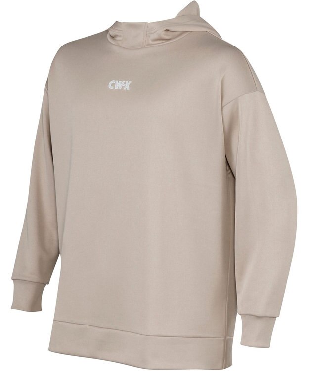 CW-X 【UNISEX】 CW-X 【STYLE FREE】 フードつき スポーツ プルオーバー 長袖 スウェット パーカー トップス ユニセックス DLR189 /ワコール ベージュ