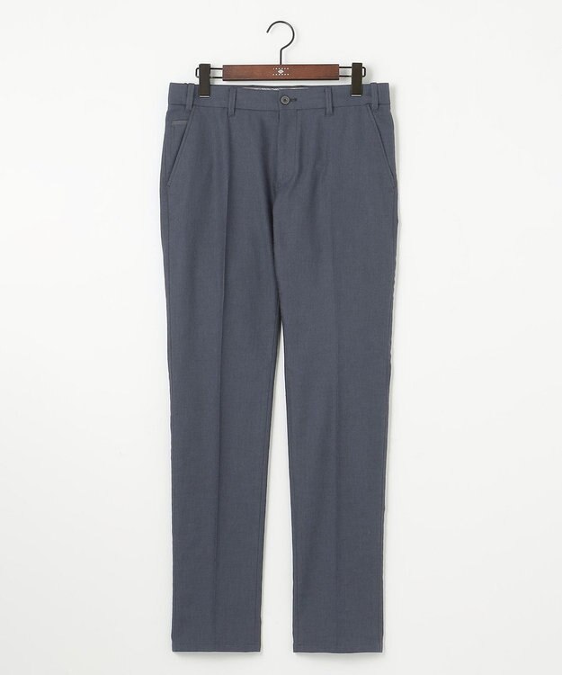 JOSEPH ABBOUD 【ウエストも伸びる！/ストレッチ】ミックスリネンシャンブレーパンツ ネイビー系