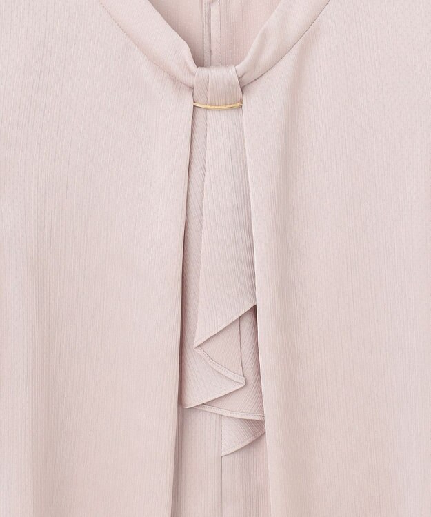 ANY SIS 【洗える】メタルパーツボウタイ ブラウス スモーキーピンク