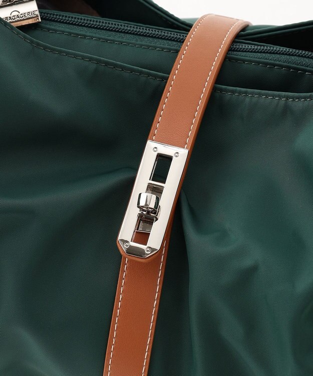 LA BAGAGERIE タックラウンド2WAYバッグ ダークグリーン