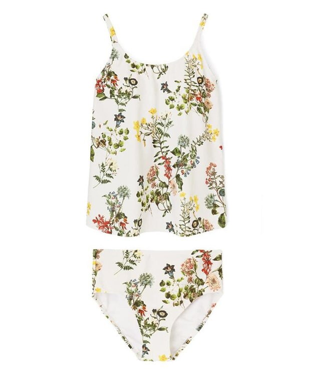 San-ai Resort（三愛水着楽園） ショルダードレス３点セット　13L・15L　【Coral veil（コーラルヴェール）】 ホワイト