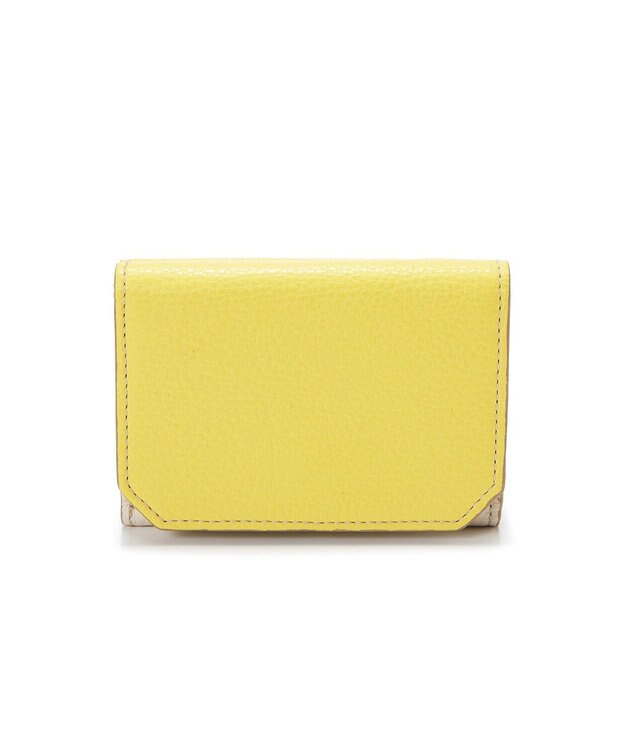 TOPKAPI 【TOPKAPI】バイカラー レザー 3つ折財布 LEAN リーン レモンイエロー