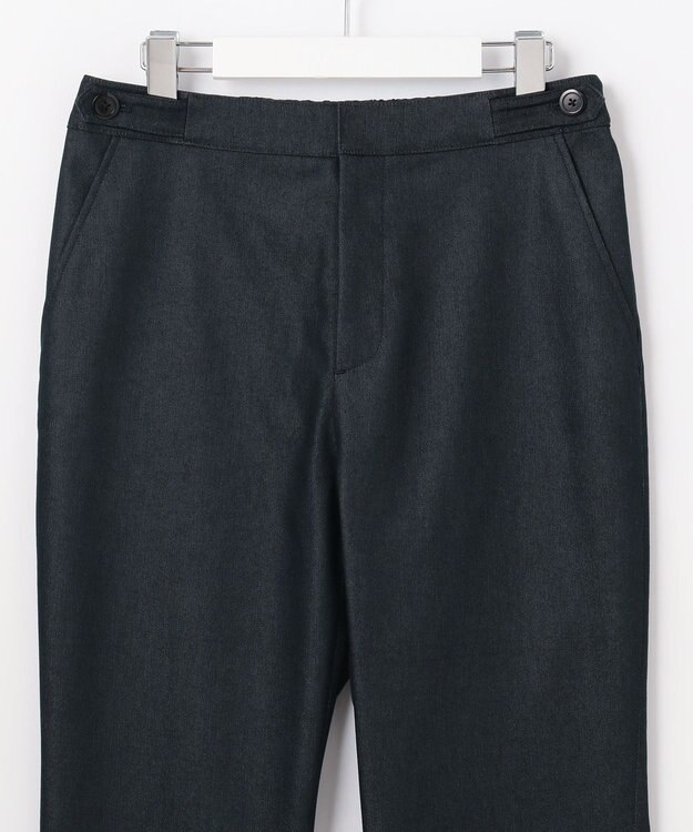 J.PRESS LADIES 【WEB限定・洗える】シャンブレーサテン テーパード パンツ 【WEB限定】ネイビーシャンブレー系