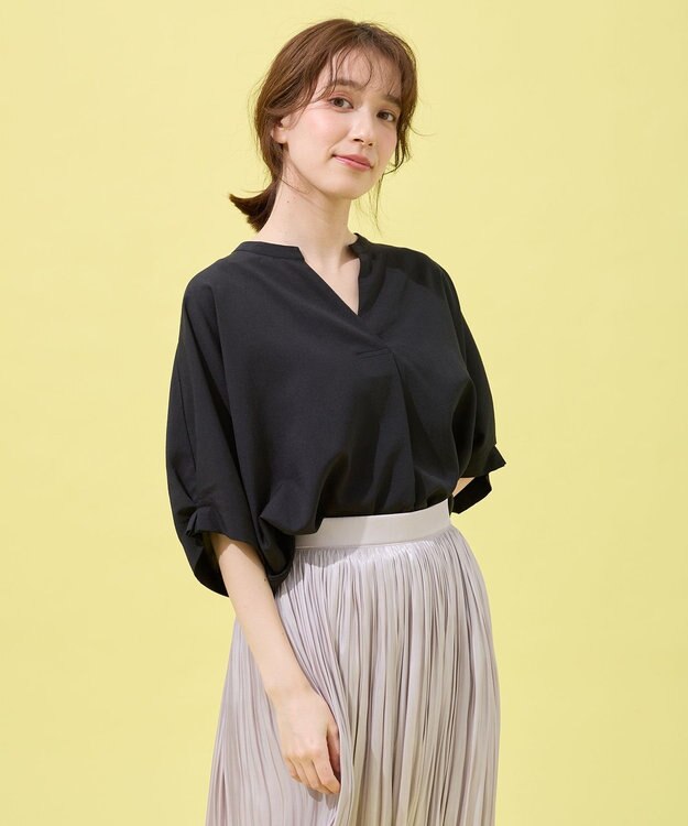 ANY L タックスリーブブラウス ブラック