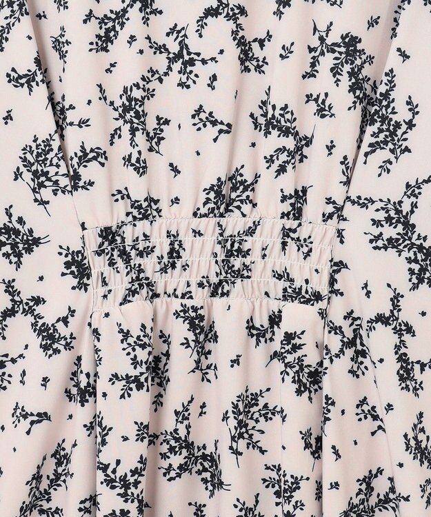 ANY SIS 【美人百花10月号掲載】ドルマンニット×プリントワンピース セット アイボリー系×ブラックニット