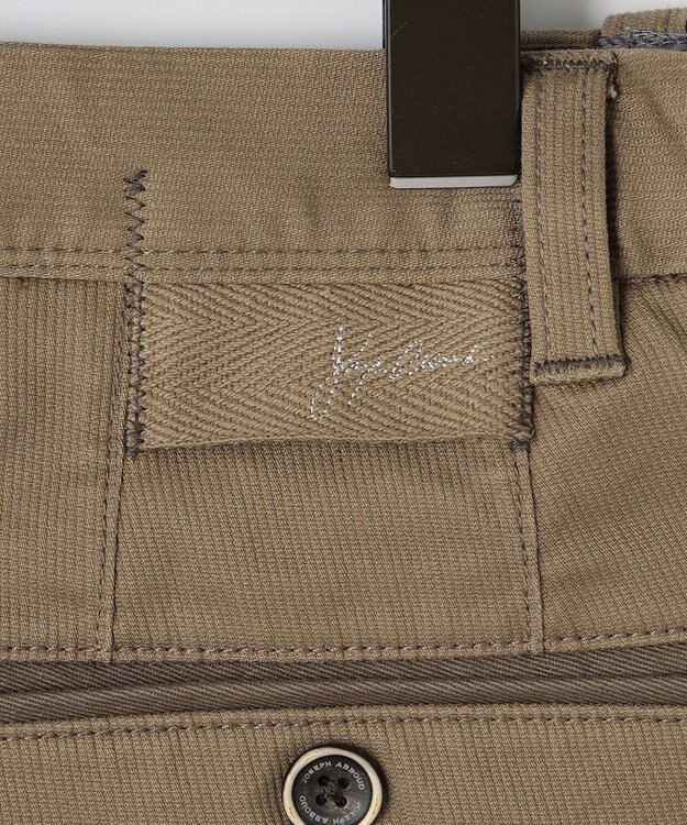 JOSEPH ABBOUD 【ウエストも伸びる】オーガニックストレッチピケ パンツ ベージュ系