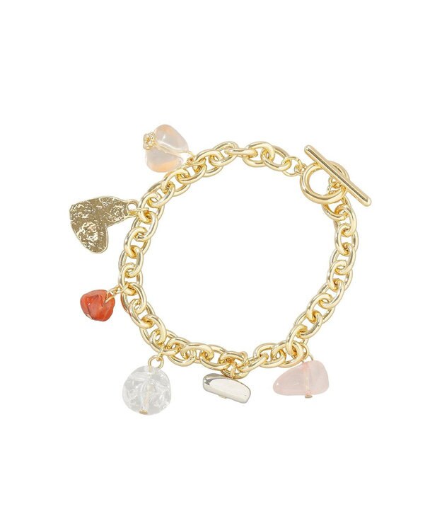 earth music&ecology ストーンＭＩＸチャームブレスレット Gold