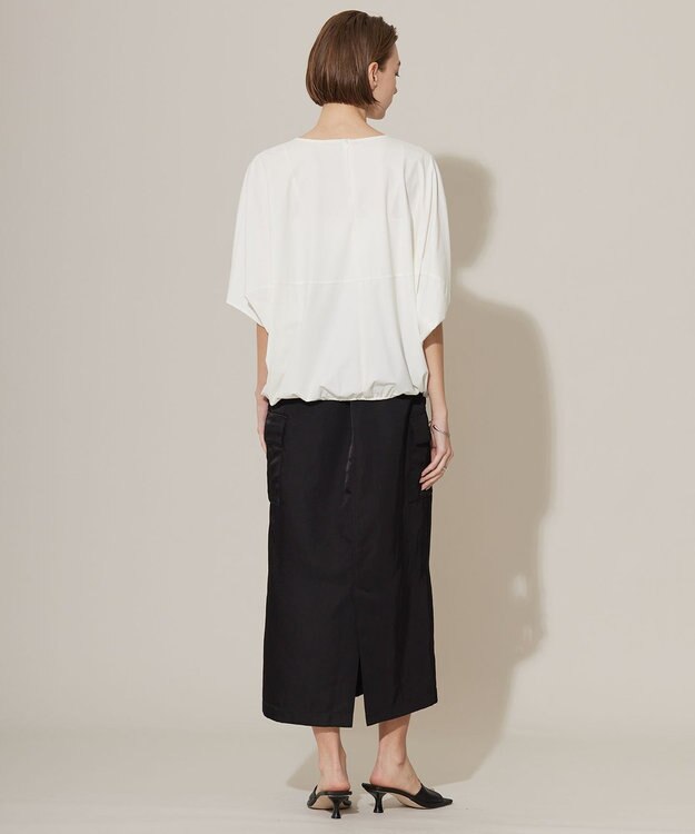 ICB L 【接触冷感・UVカット・速乾・洗える】マットスキューバ ドルマンスリーブプルオーバー オフホワイト系