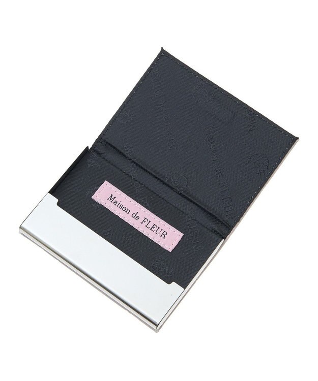 Maison de FLEUR パールビジューモノグラムカードケース Lavender