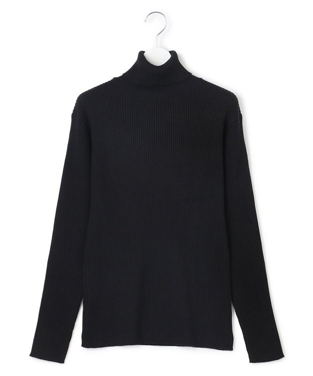 J.PRESS YORK STREET 【WOMEN】ANTI PILLING WOOL リブタートルニット ブラック系