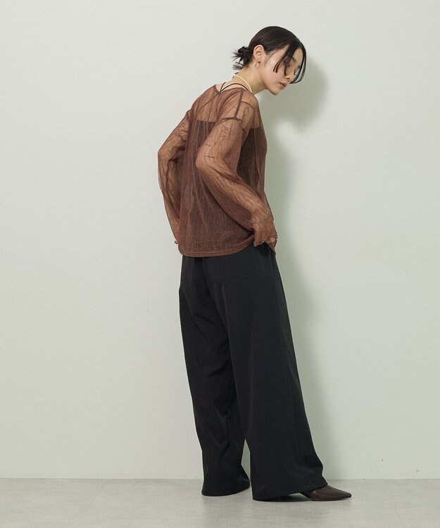 Green Parks シアークラッシュプルオーバー Brown