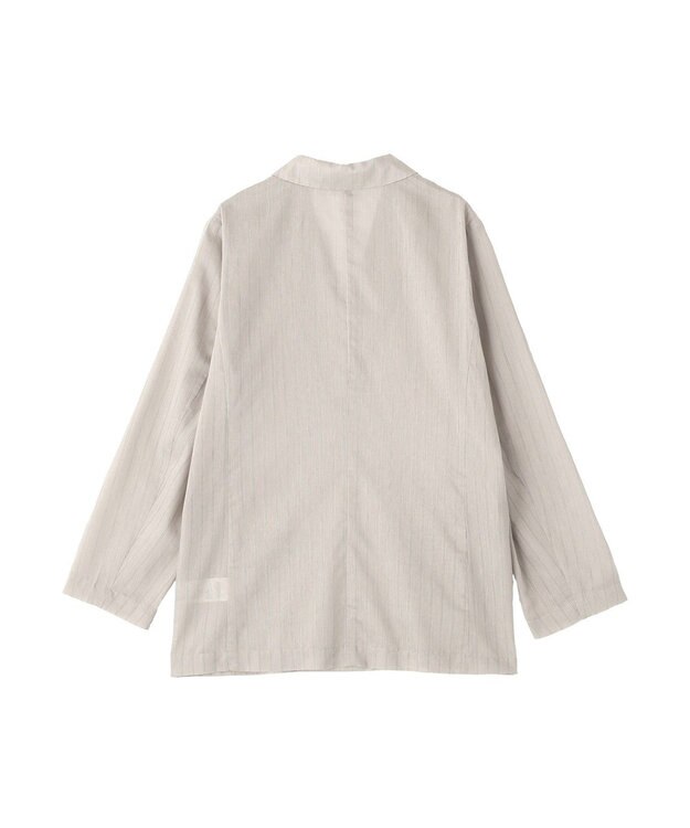AMERICAN HOLIC シアーストライプジャケット Gray Beige
