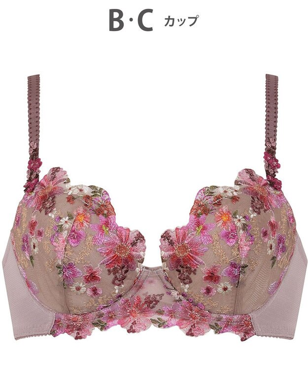 Wing ブラジャー Wing Lesiage サイドすっきり しっかりフィット 【2850シリーズ】 パッド有 ブラ PB2850 ウイング／ワコール ラズベリー