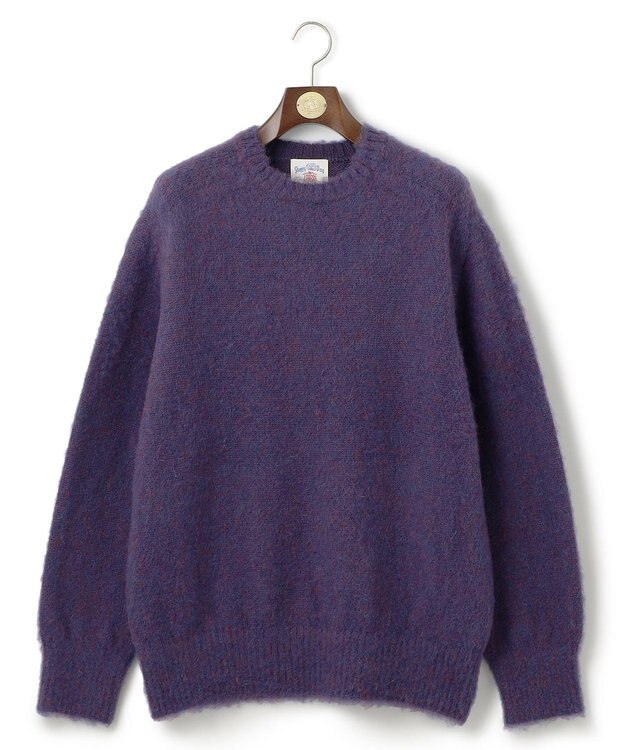 J.PRESS MEN 【J.PRESS ORIGINALS】Shaggy Dog Crew Neck Sweater / Japan Made パープル系