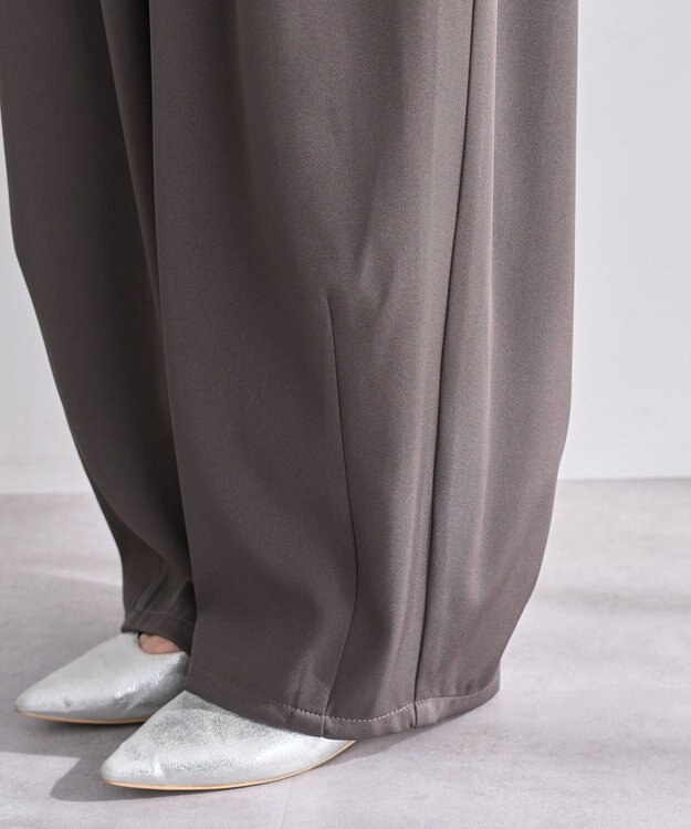 Green Parks ウエストタックイージーパンツ Charcoal Gray